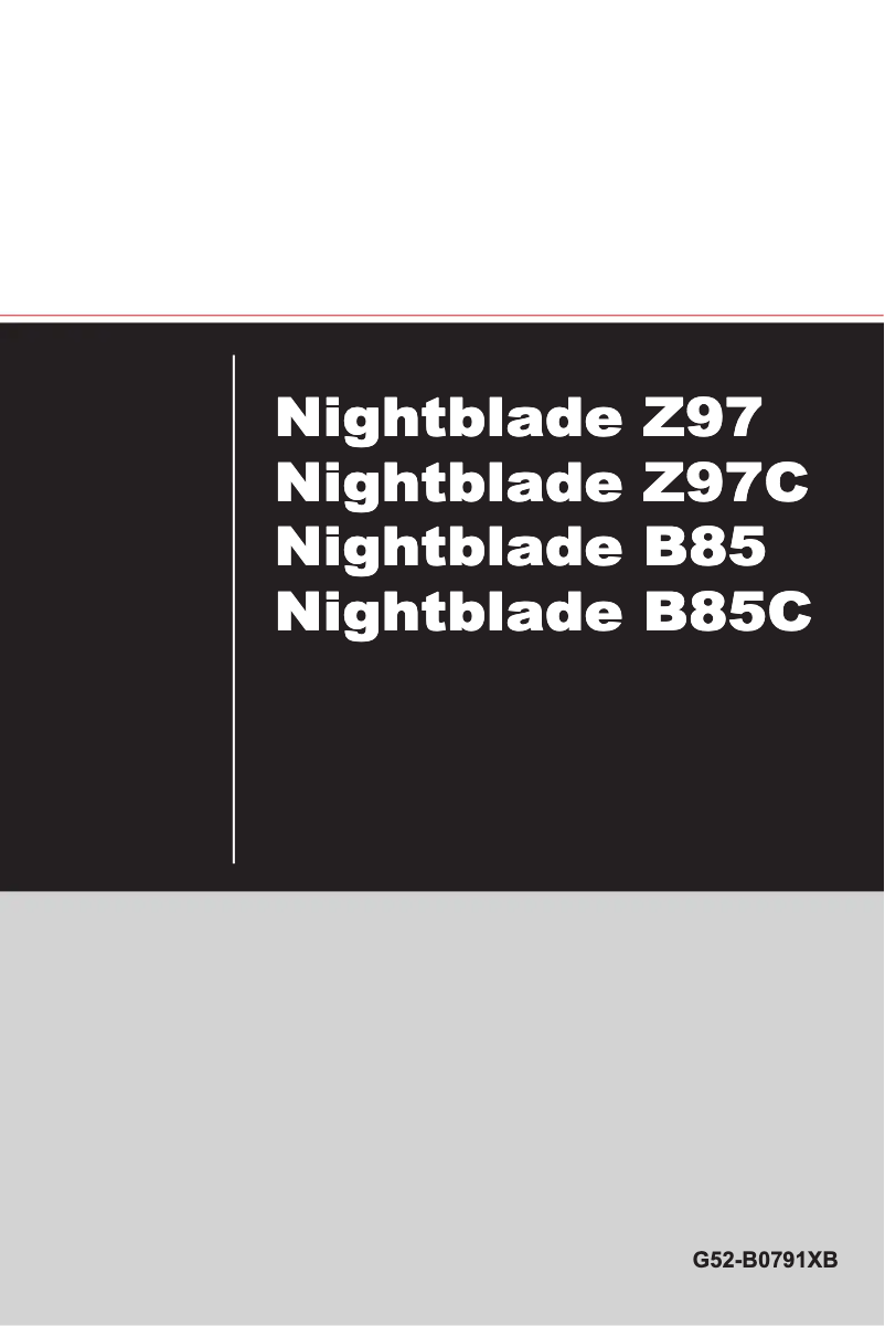 Página nº 1 - Manual de usuario MSI Nightblade B85C-205EU