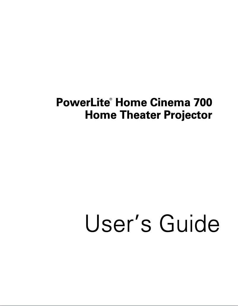 Imagen de la primera página del manual del dispositivo PowerLite 700