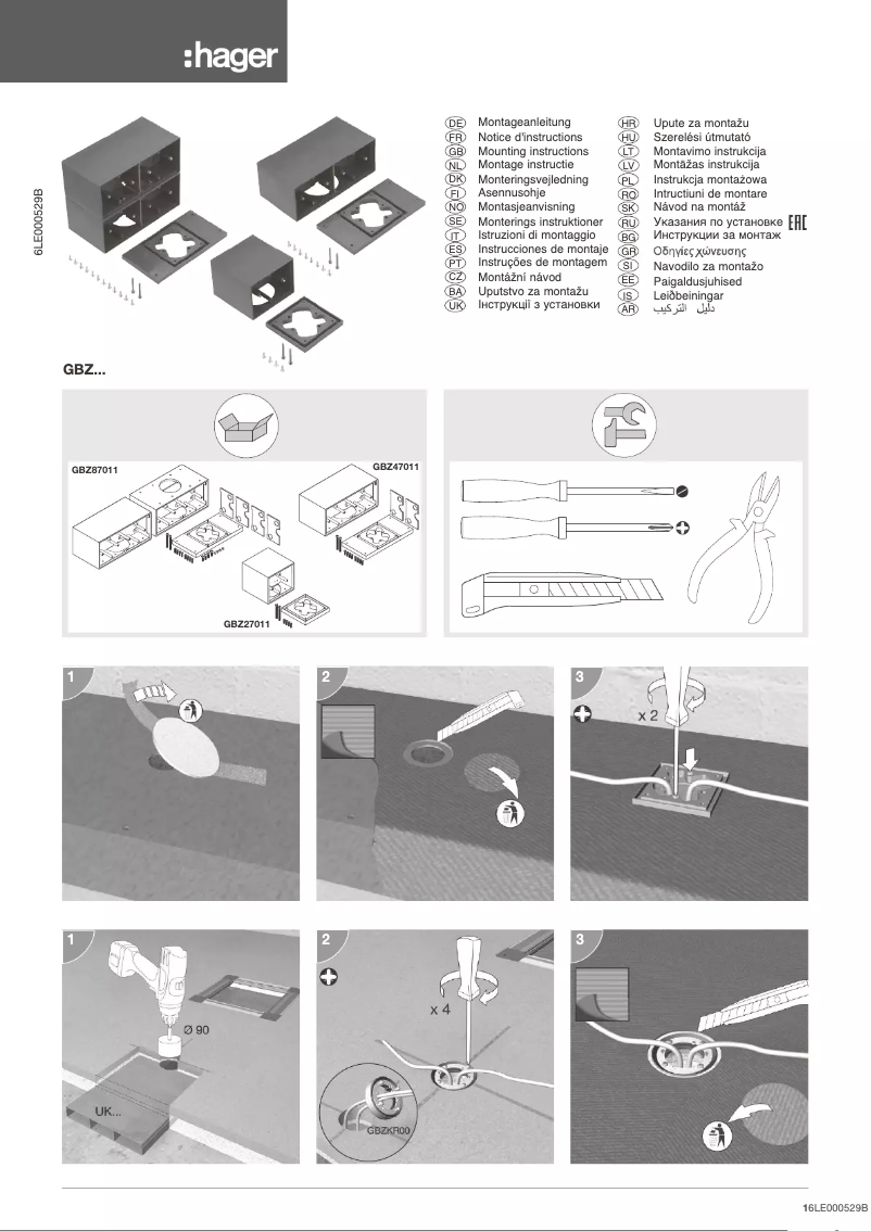 Imagen de la primera página del manual del dispositivo GBZWR29005