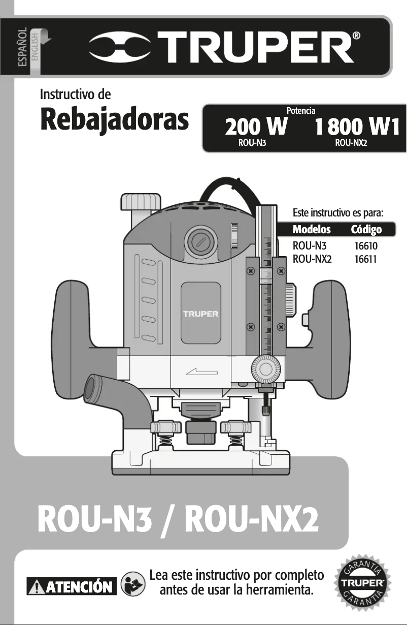 Imagen de la primera página del manual del dispositivo ROU-N3