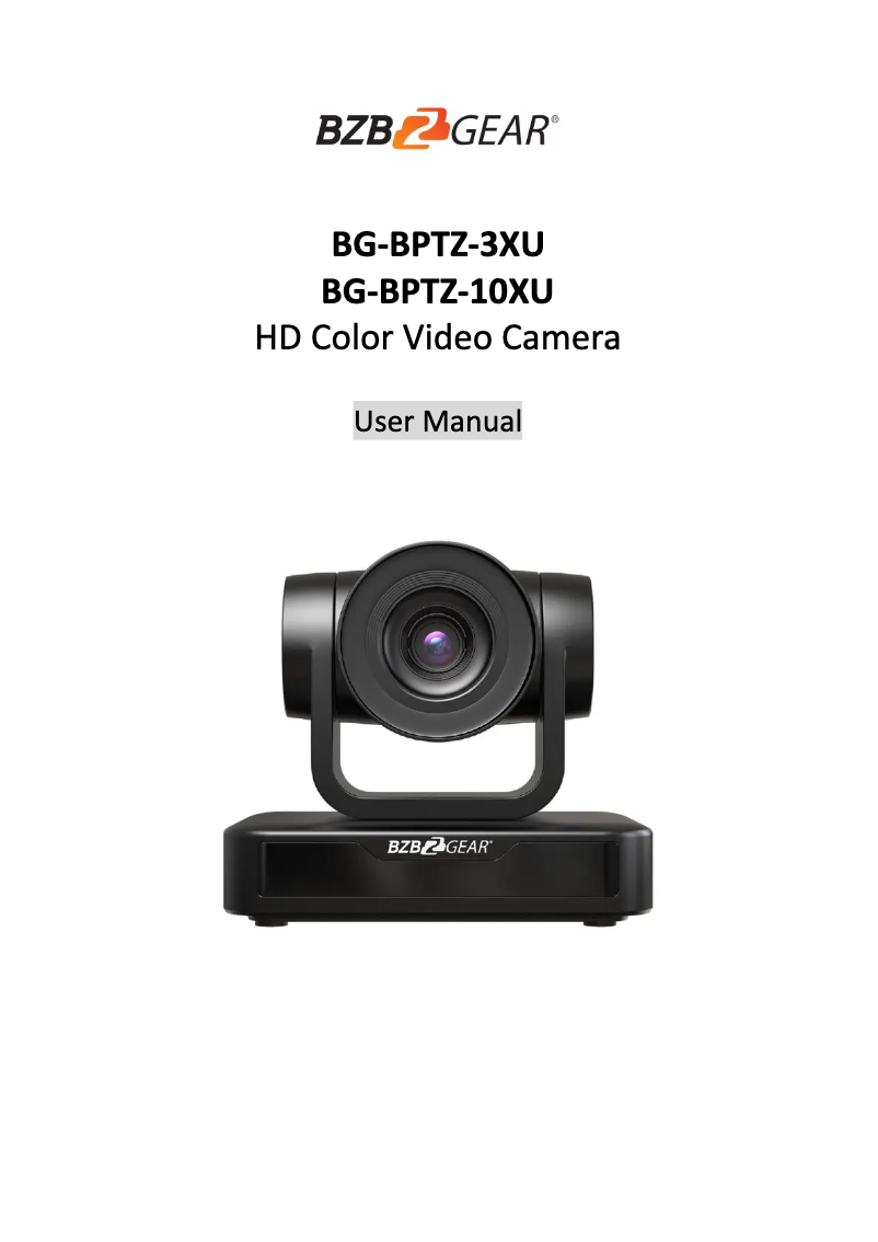 Página 1 del manual Manual de usuario BZBGear BG-BPTZ