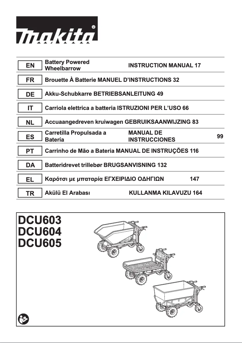 Página 1 del manual Manual de usuario Makita DCU604