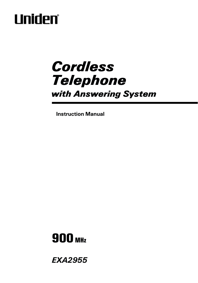 Imagen de la primera página del manual del dispositivo EXA 2955