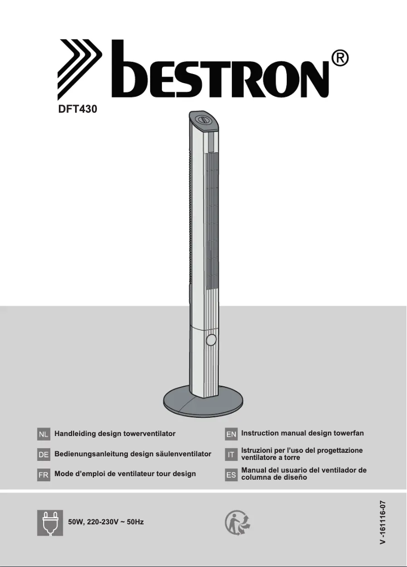 Imagen de la primera página del manual del dispositivo DFT430