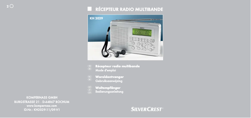 Página 1 del manual Manual de usuario SilverCrest KH 2029