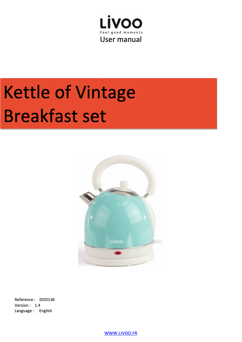 Imagen de la primera página del manual del dispositivo DOD136