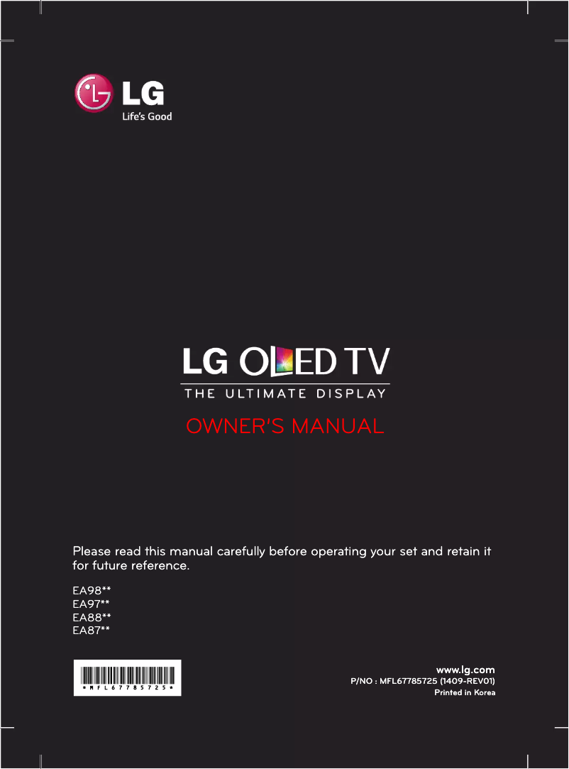 Página nº 1 - Manual de usuario LG 55EA875V