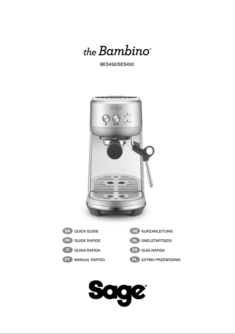 Imagen de la primera página del manual del dispositivo the Bambino SES450