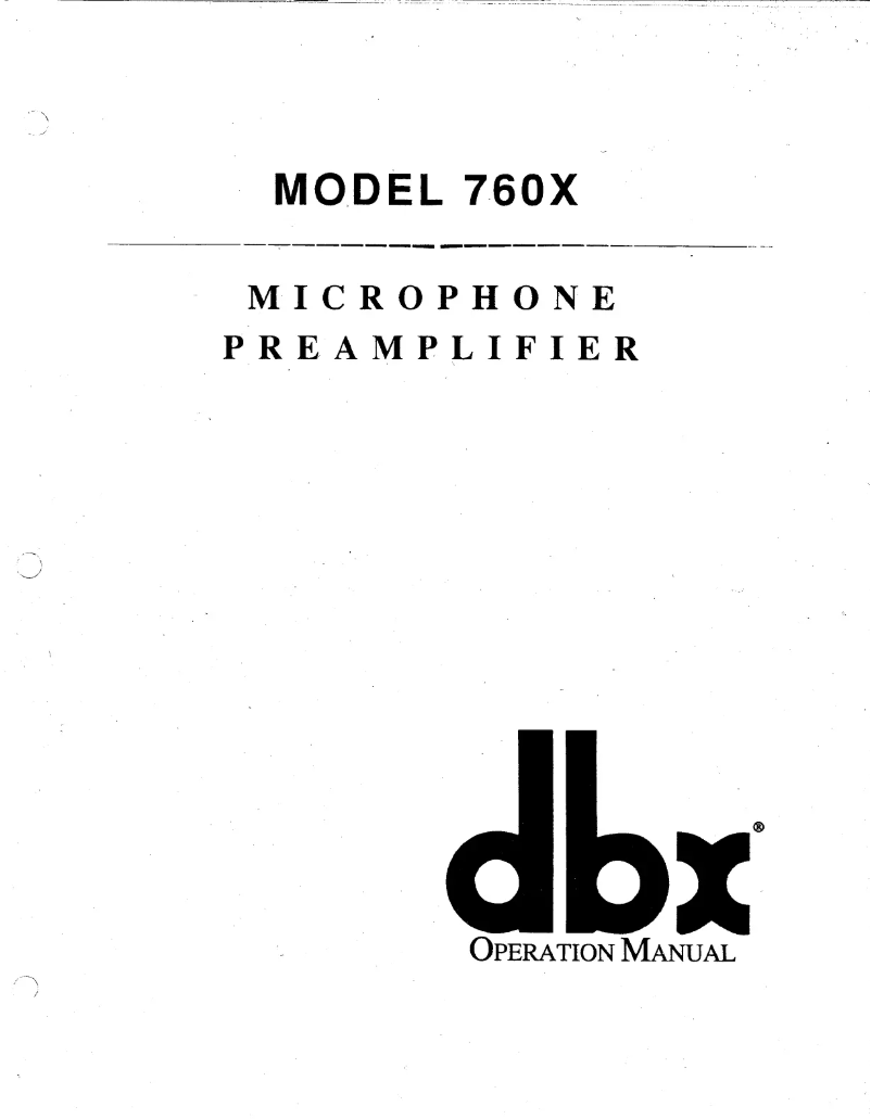 Página 1 del manual Manual de usuario DBX 760X