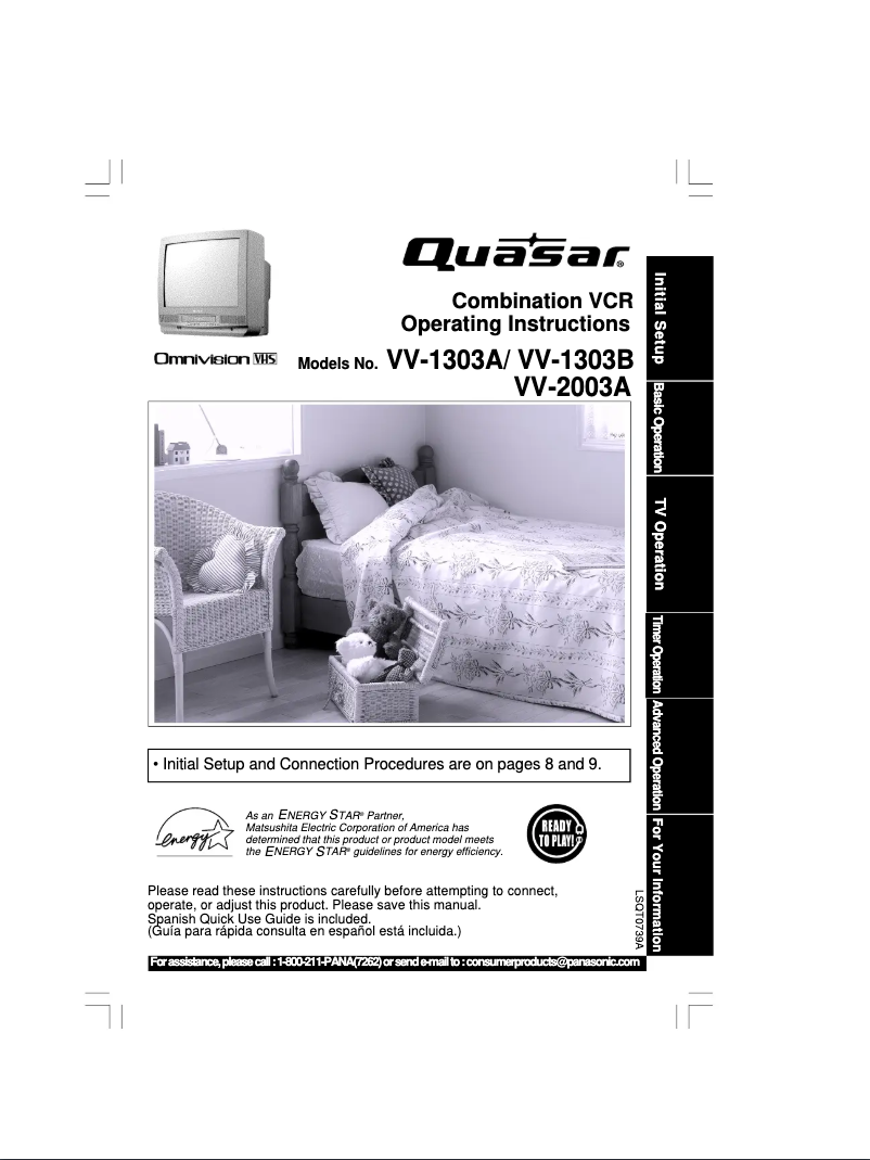 Página nº 1 - Manual de usuario Panasonic Quasar VV-2003A
