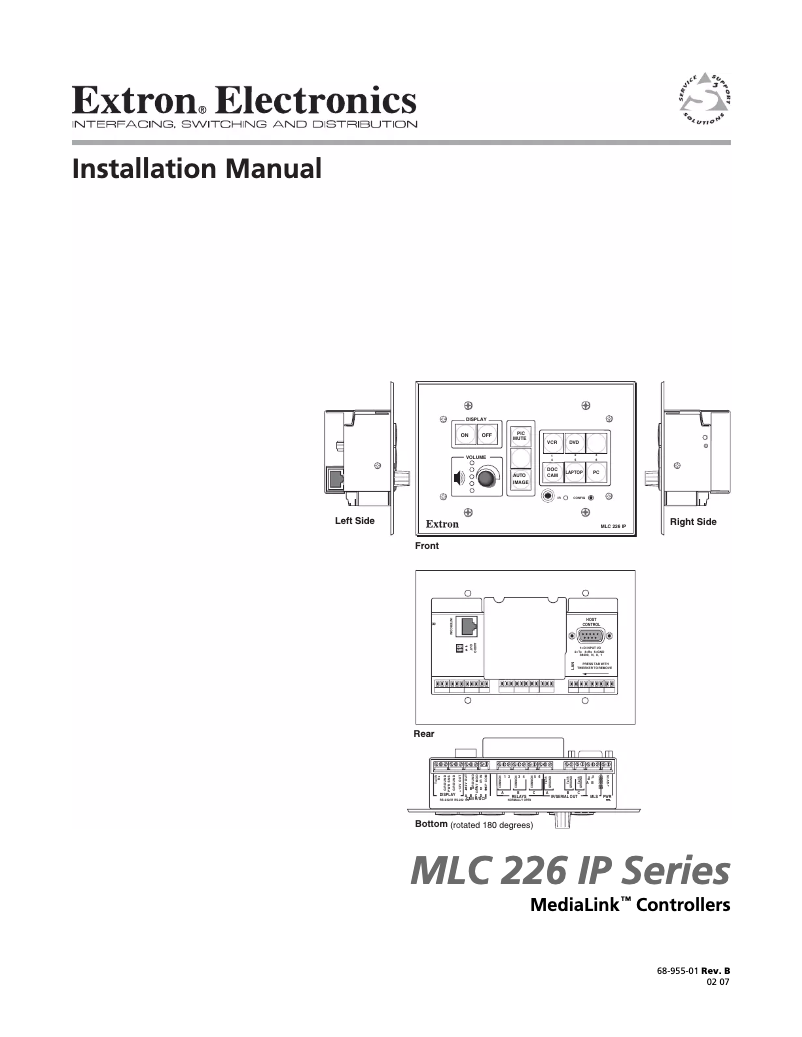 Página 1 del manual Manual de usuario Extron MLC 226 IP L