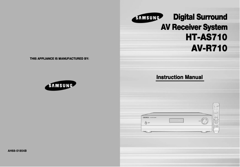 Imagen de la primera página del manual del dispositivo HT-AS710