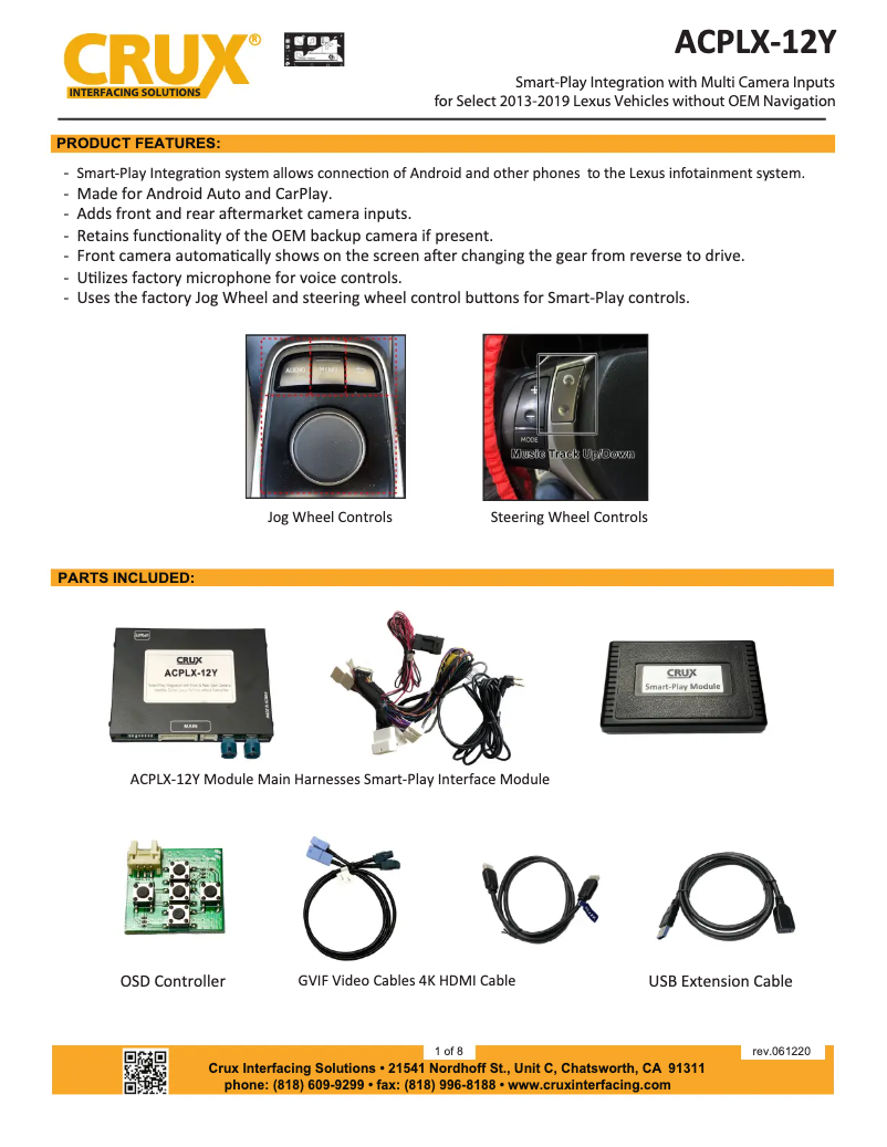 Página 1 del manual Manual de usuario CRUX ACPLX-12Y