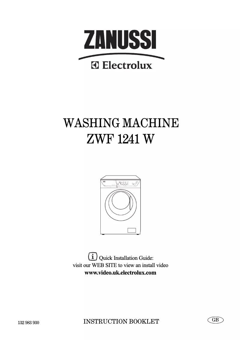 Página 1 del manual Manual de usuario Zanussi-Electrolux ZWF 1241 W