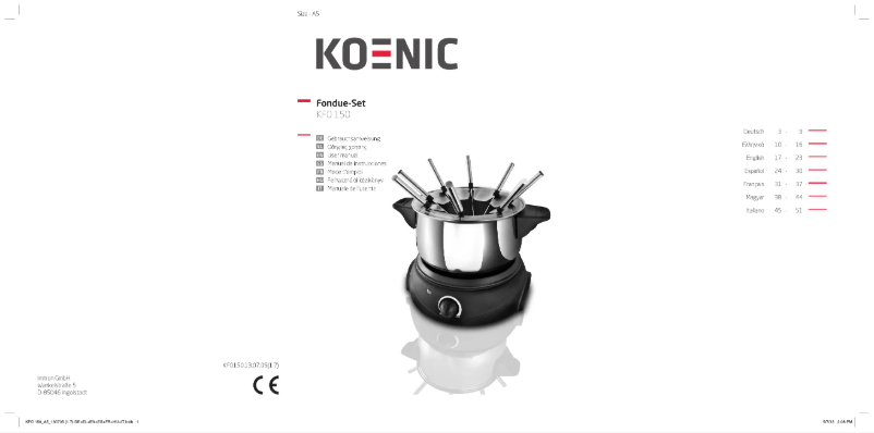 Página 1 del manual Manual de usuario Koenic KFO 150