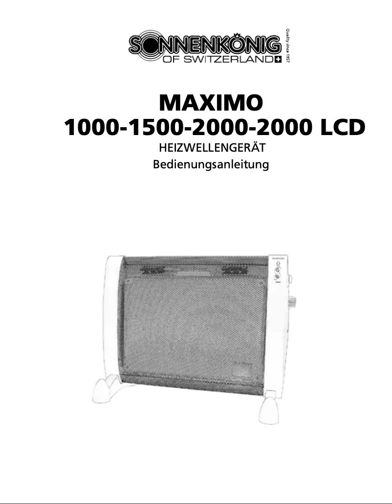 Página nº 1 - Manual de usuario Sonnenkönig Maximo 2000 LCD
