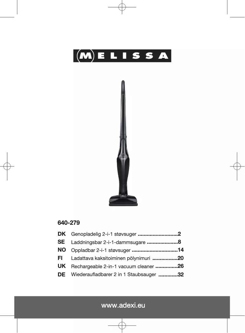 Imagen de la primera página del manual del dispositivo 640-279