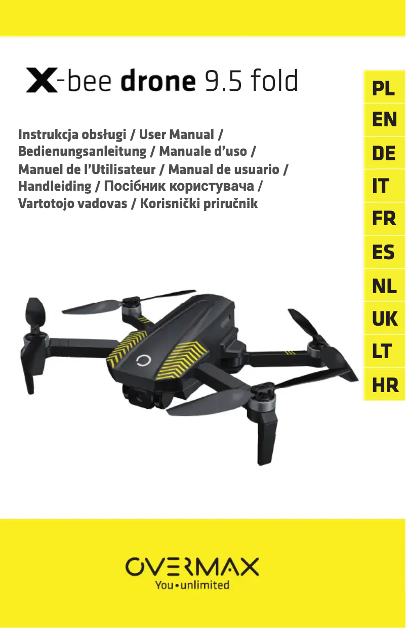 Página 1 del manual Manual de usuario Overmax X-Bee Drone 9.5 Fold