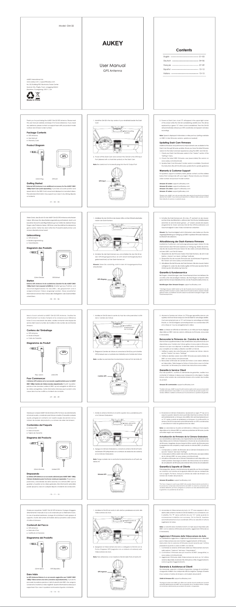 Página 1 del manual Manual de usuario Aukey PA-T15