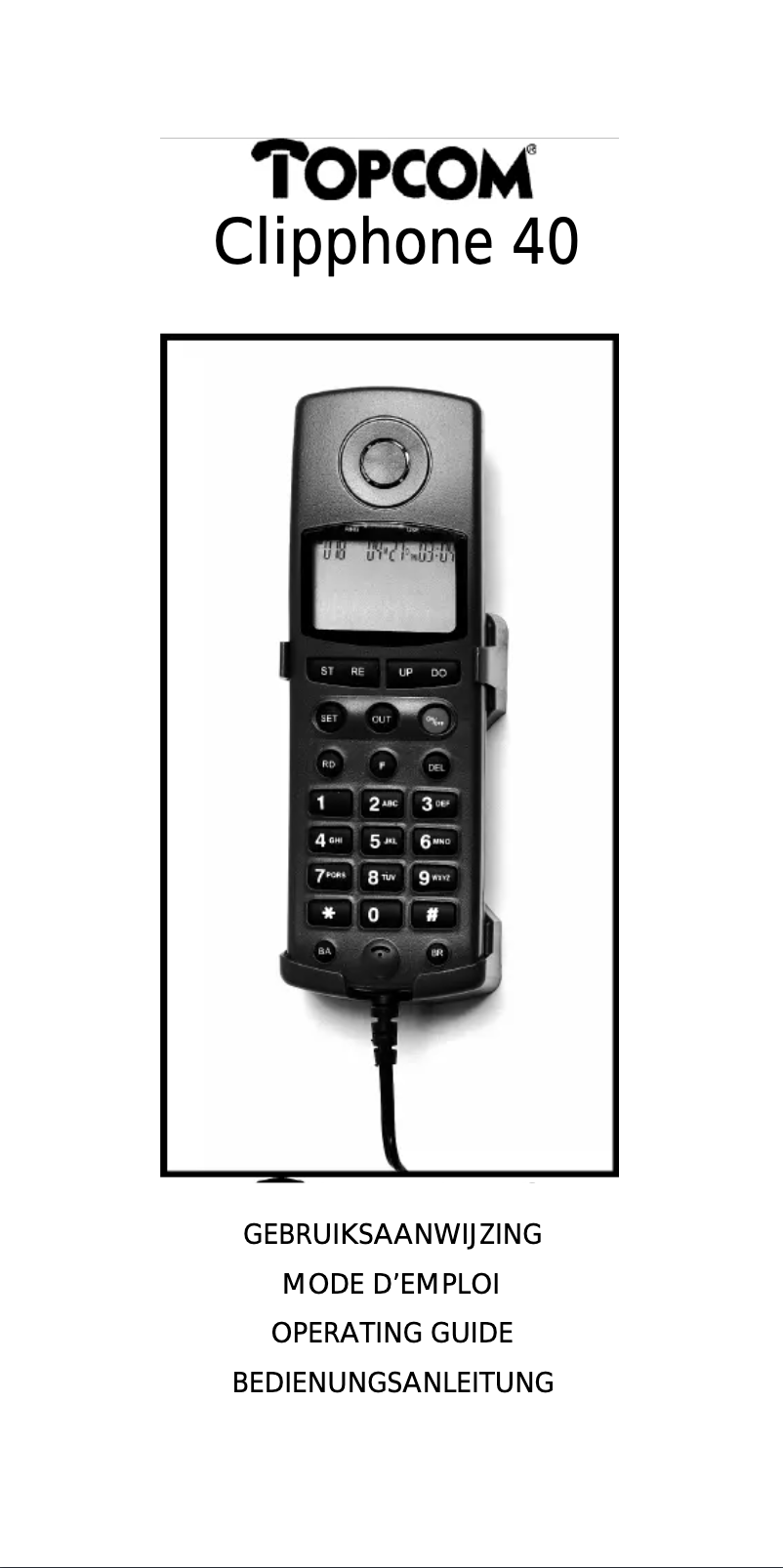 Imagen de la primera página del manual del dispositivo Clipphone 40