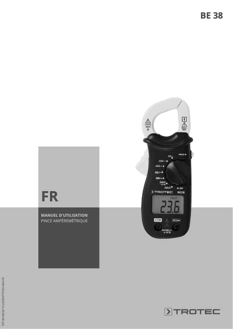 Página 1 del manual Manual de usuario Trotec BE38