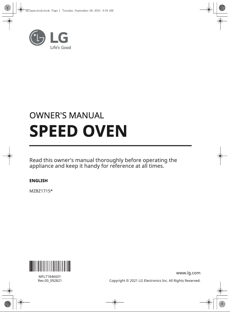 Imagen de la primera página del manual del dispositivo MZBZ1715S