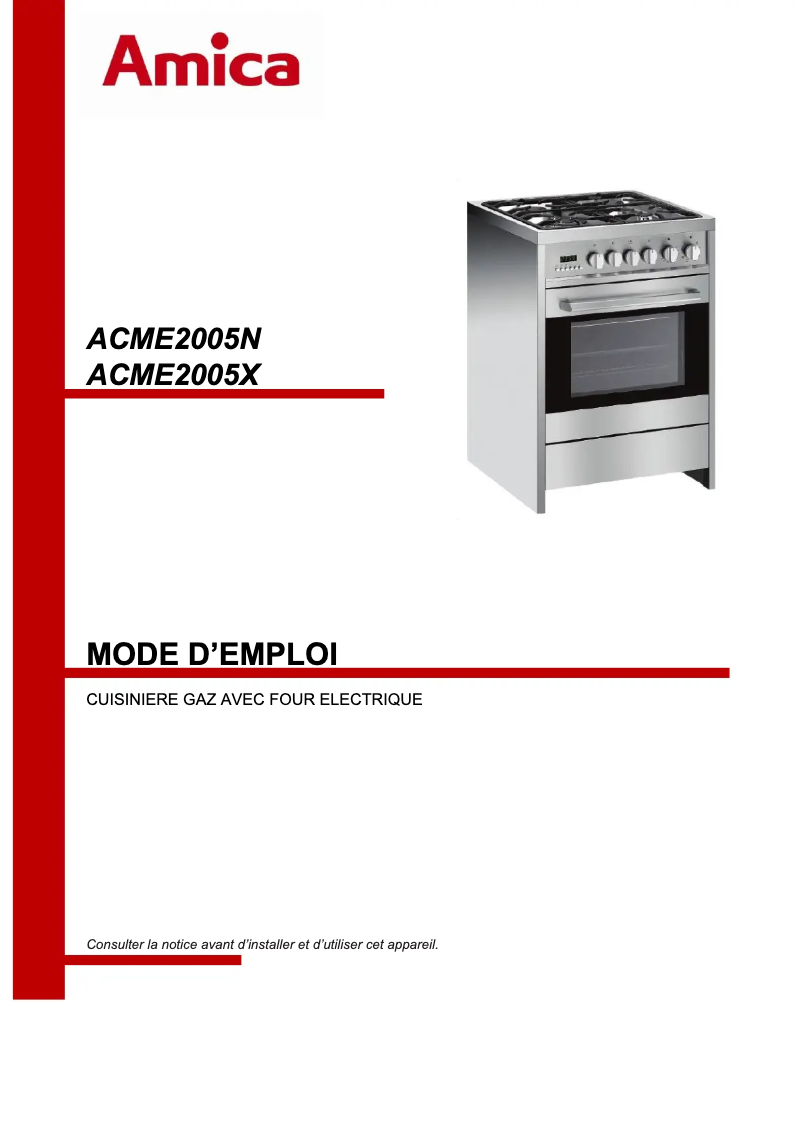 Página nº 1 - Manual de usuario Amica ACME2005X