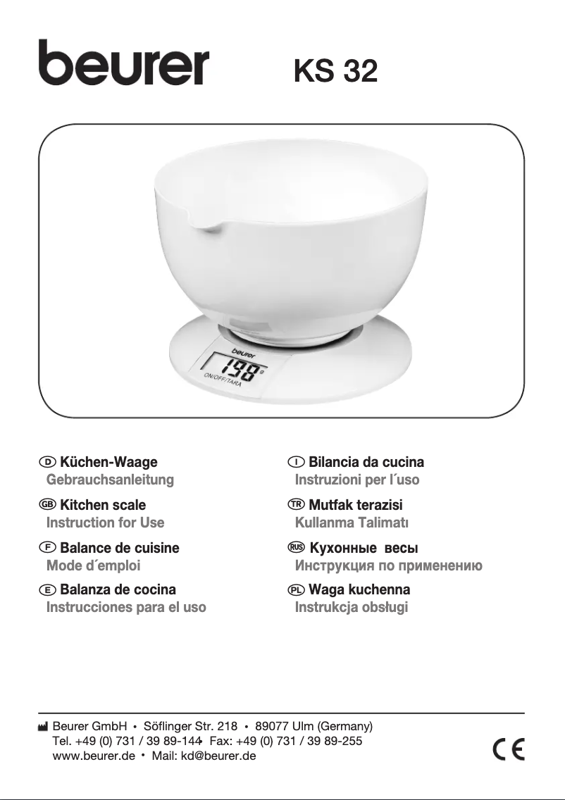 Página 1 del manual Manual de usuario Beurer KS 49