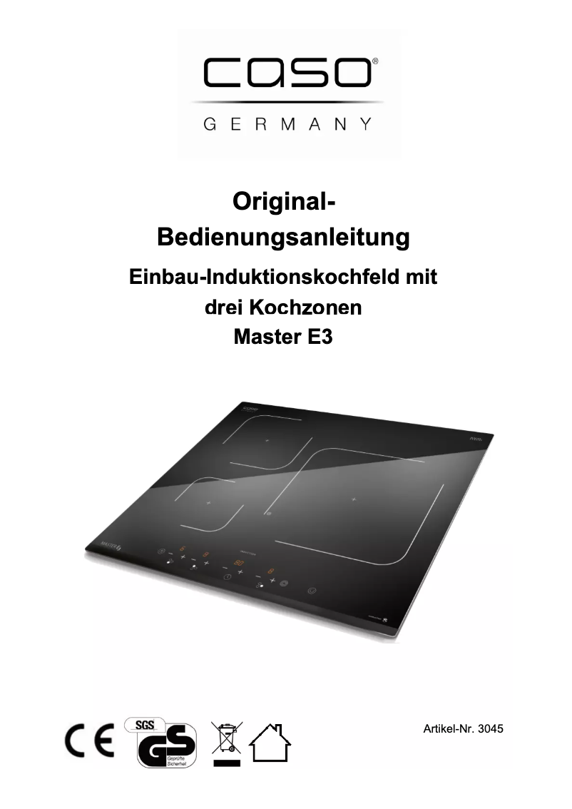 Página 1 del manual Manual de usuario Caso Master E3