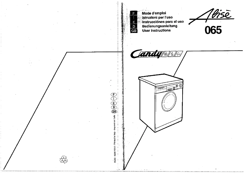 Imagen de la primera página del manual del dispositivo Alise 065