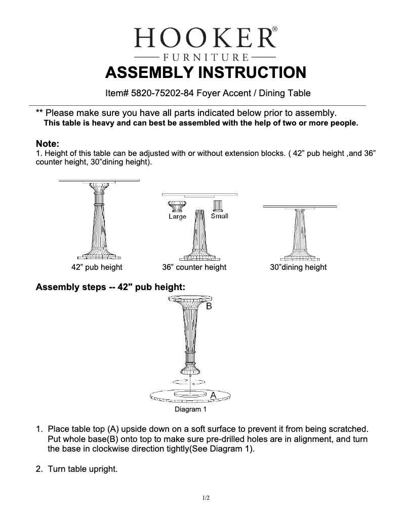 Imagen de la primera página del manual del dispositivo 5820-75202-84