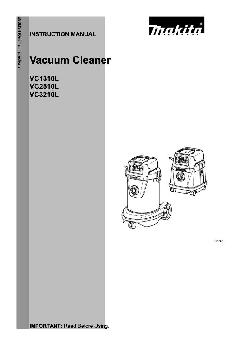 Página 1 del manual Manual de usuario Makita VC1310L