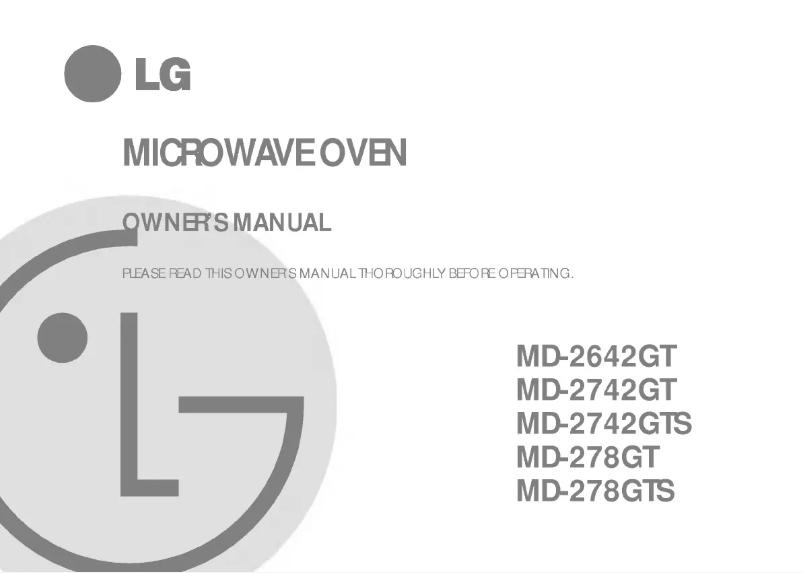 Página nº 1 - Manual de usuario LG MD-278GT