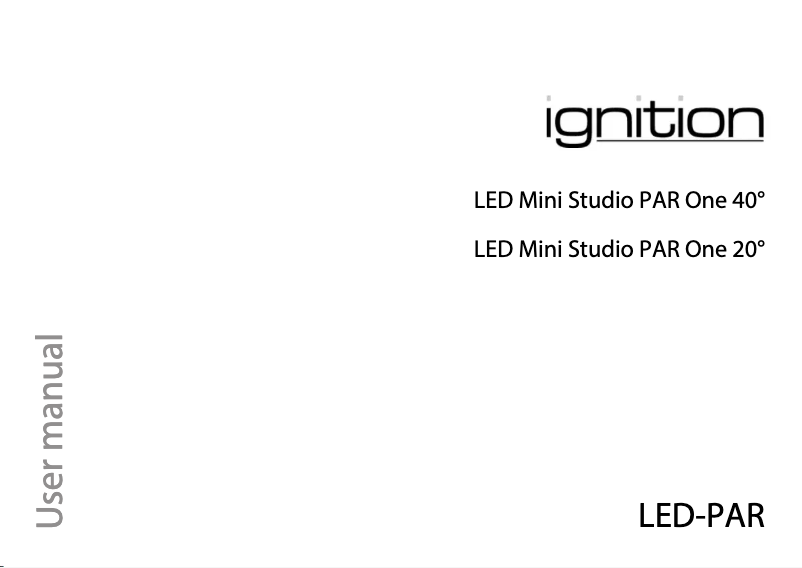 Página 1 del manual Manual de usuario Ignition LED Mini Studio PAR One 20°