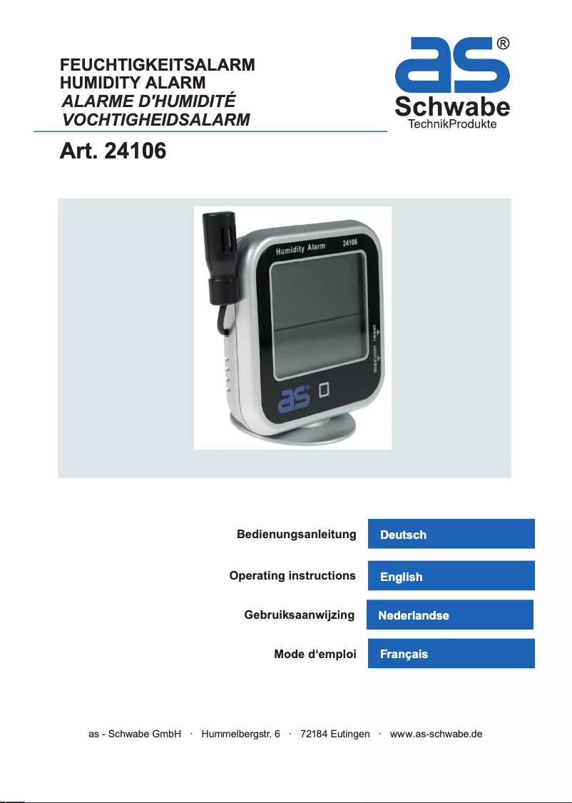 Imagen de la primera página del manual del dispositivo 24106
