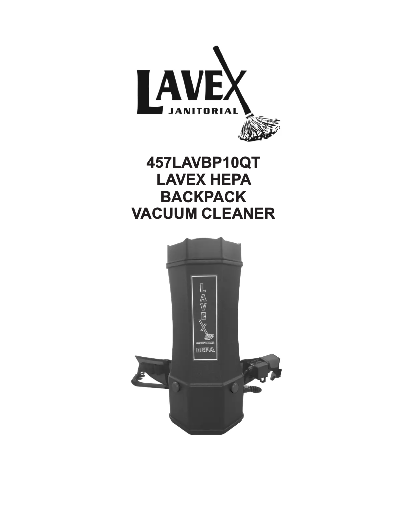 Página 1 del manual Manual de usuario Lavex Janitorial 457LAVBP10QT