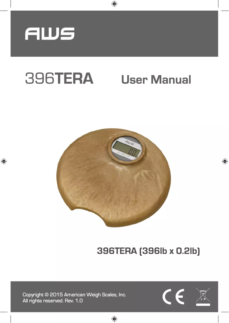 Página 1 del manual Manual de usuario American Weigh Scales 396TERA