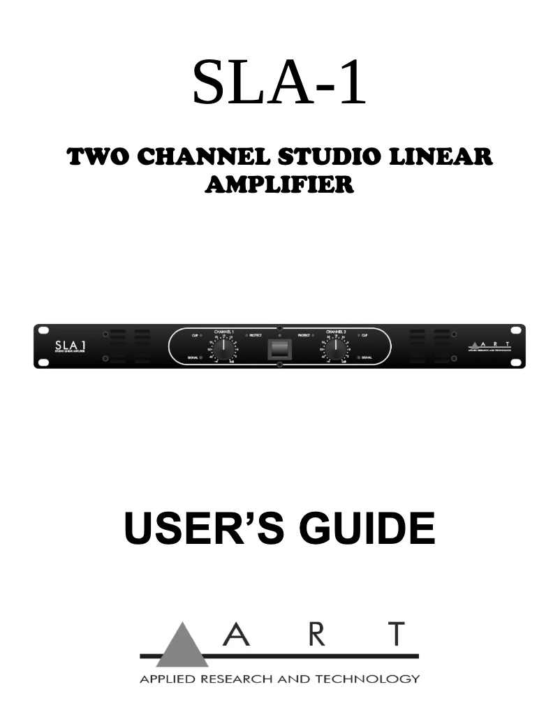 Imagen de la primera página del manual del dispositivo SLA-1