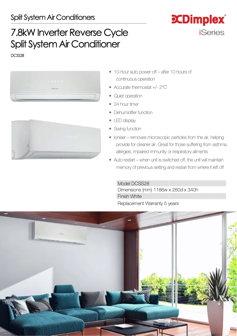 Imagen de la primera página del manual del dispositivo DCSS28