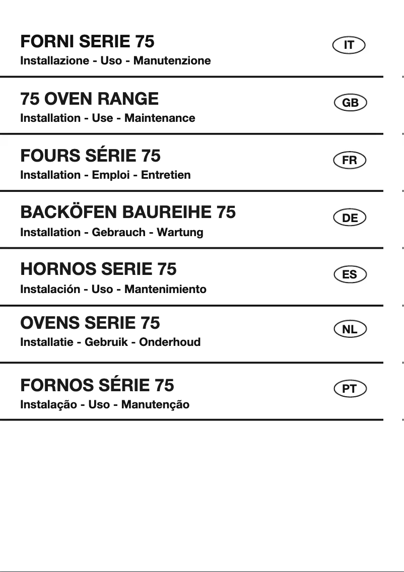 Página 1 del manual Manual de usuario Fulgor Milano FUTO 7509 MT IX