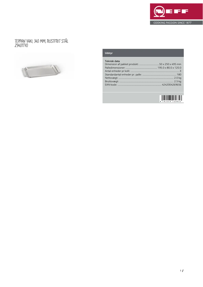 Imagen de la primera página del manual del dispositivo Z9401TY0