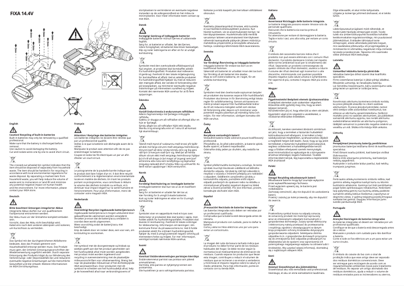 Página 1 del manual Manual de usuario Ikea FIXA 703.175.81