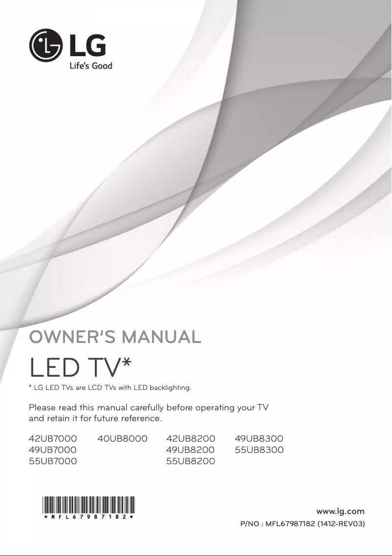 Página 1 del manual Manual de usuario LG 55UB7000