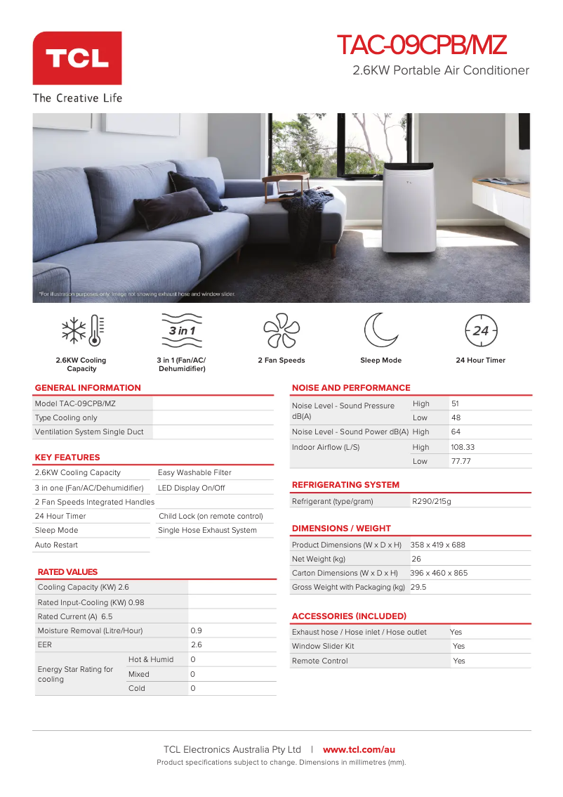 Imagen de la primera página del manual del dispositivo TAC-09CPB/MZ