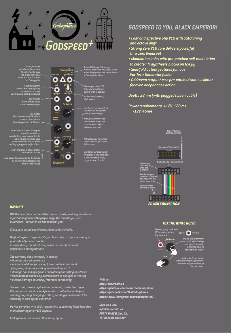 Imagen de la primera página del manual del dispositivo Godspeed+