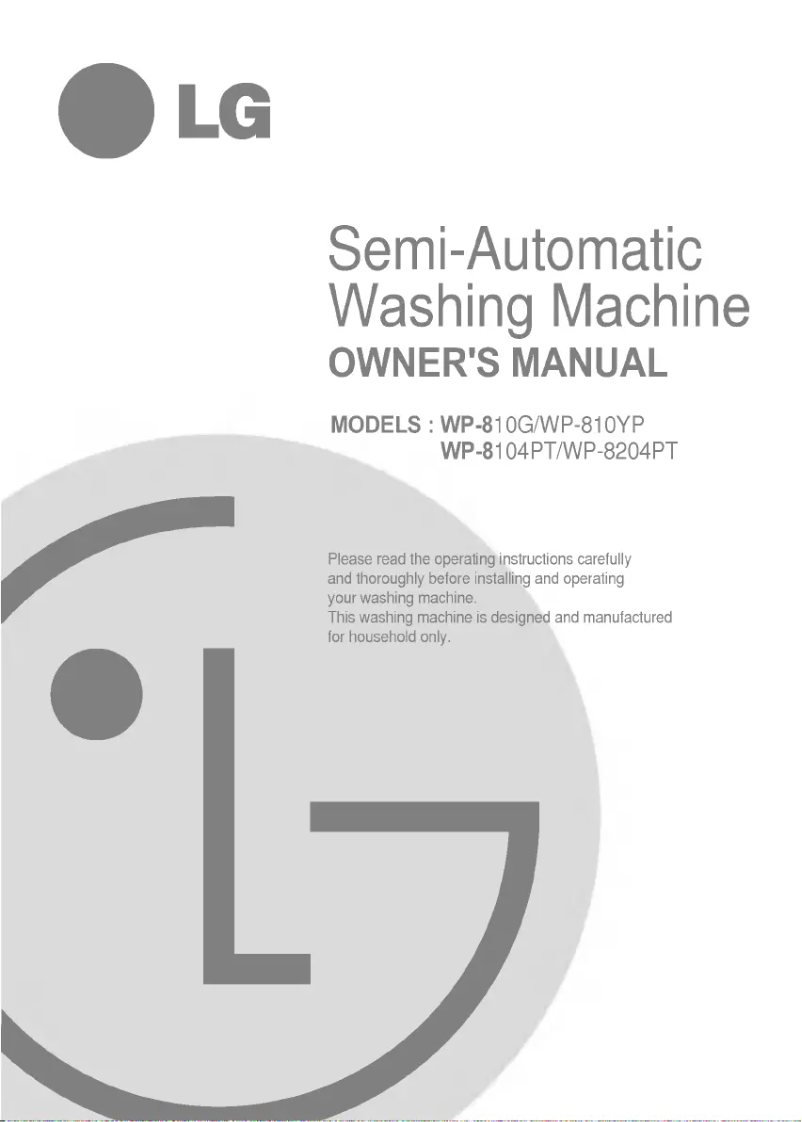 Página 1 del manual Manual de usuario LG WP-810GP