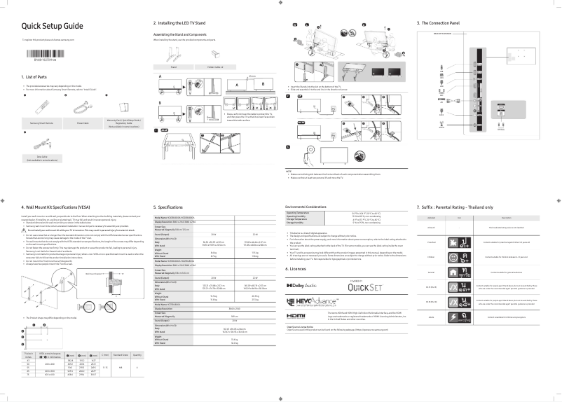 Página 1 del manual Manual de usuario Samsung HG75BU800AW