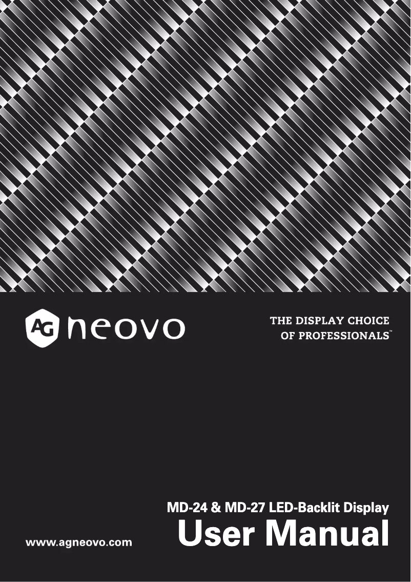 Página 1 del manual Manual de usuario AG Neovo MD-27