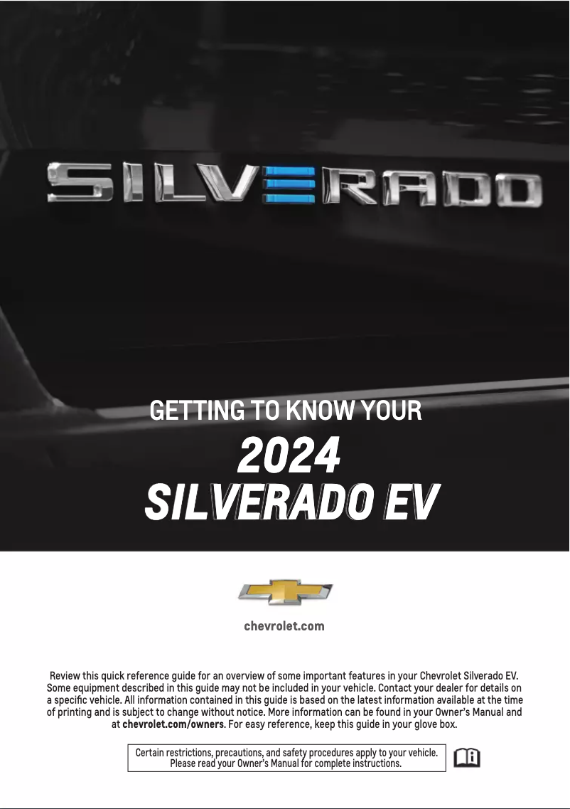 Página 1 del manual Guía de inicio rápido Chevrolet Silverado EV (2024)