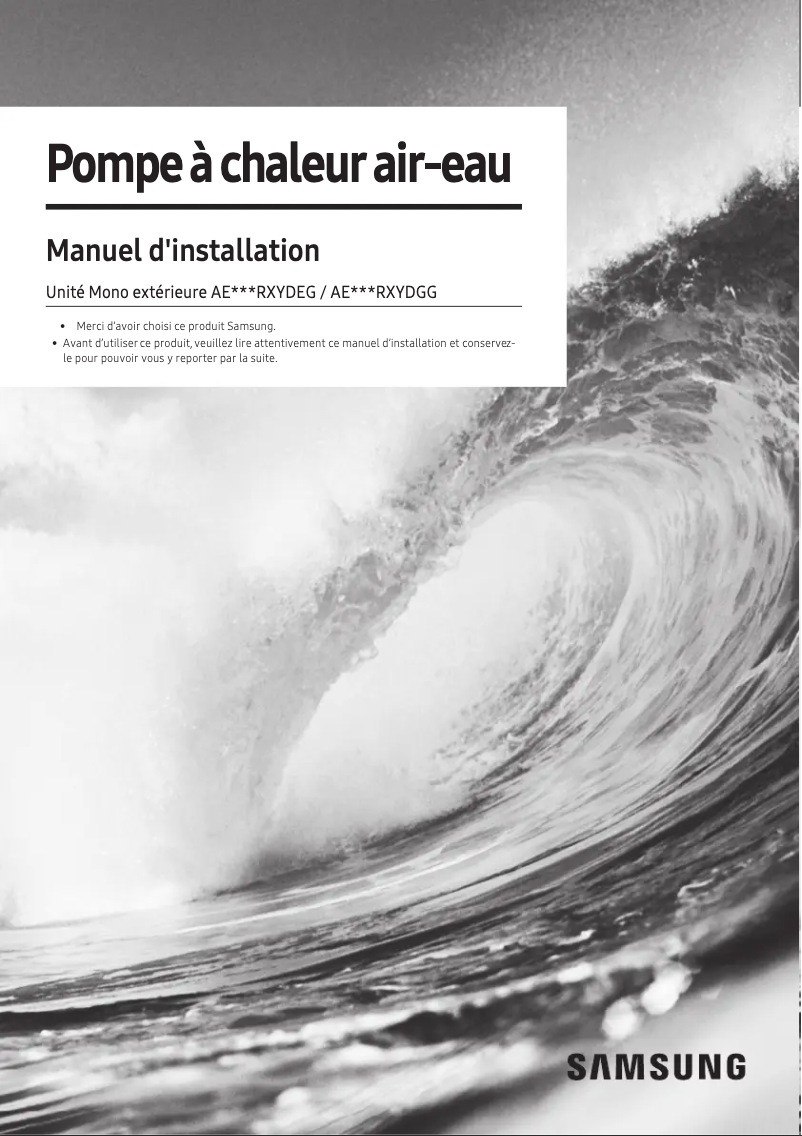 Página 1 del manual Manual de usuario Samsung AE080RXYDEG